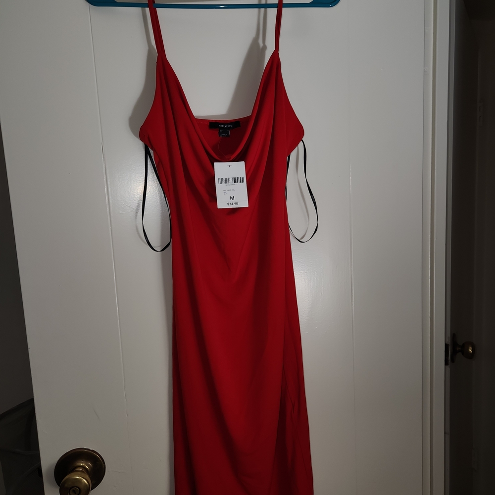 Forever 21 Strapless Red Dress